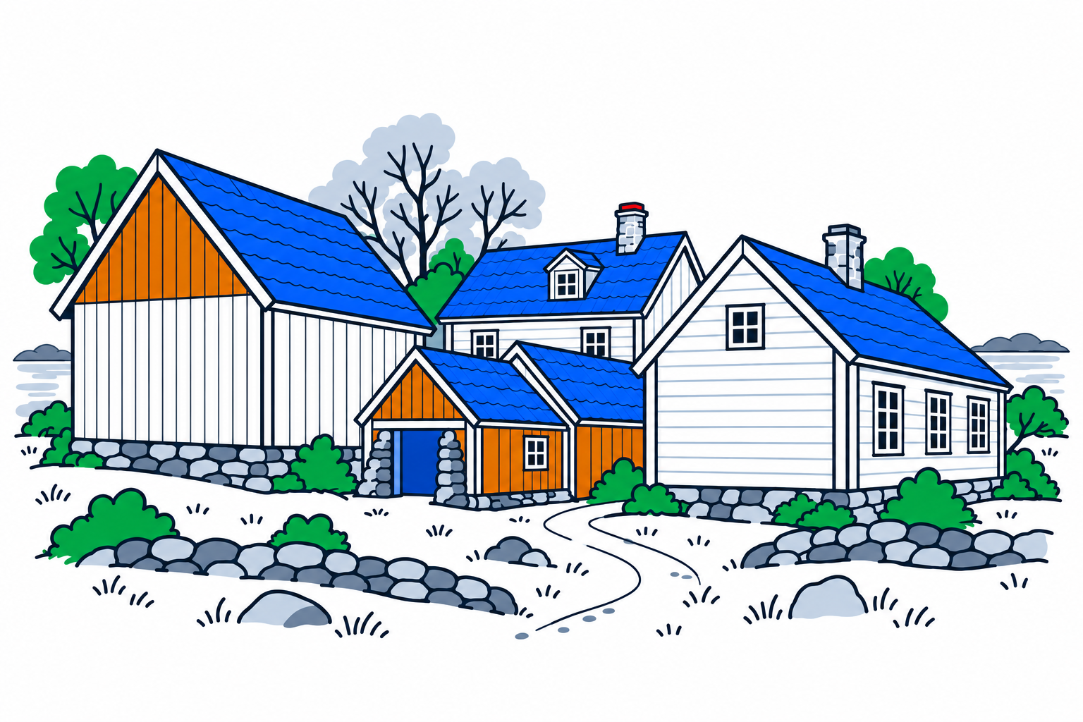 SamfunnPrep illustration showing Hufthamartunet.