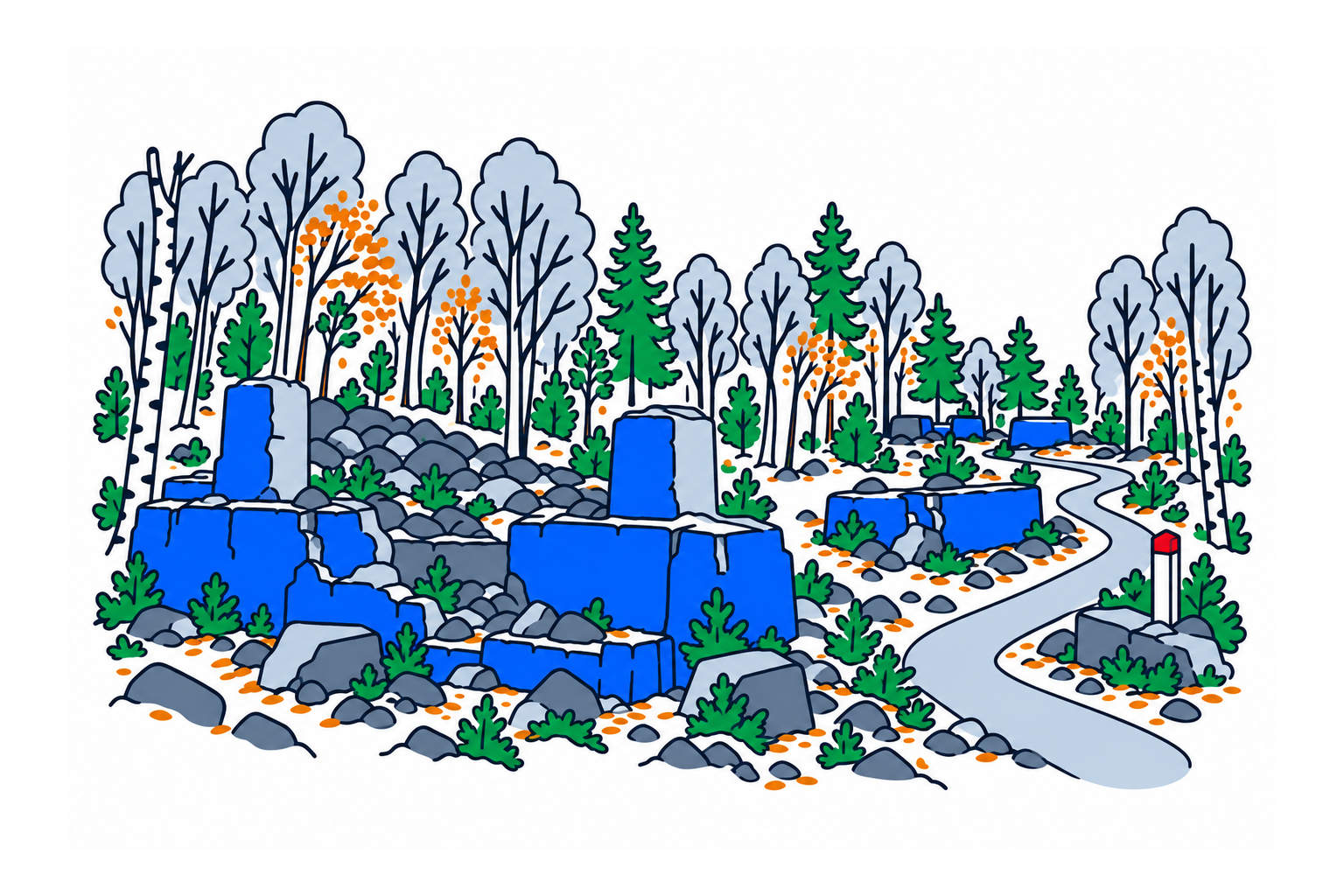 SamfunnPrep illustration showing Flåt gruver.