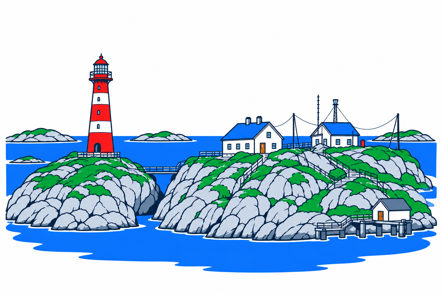 SamfunnPrep illustration showing Hellisøy fyr.