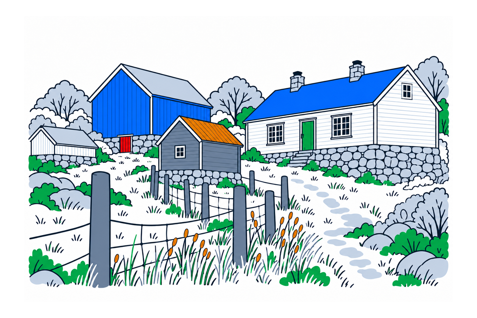 SamfunnPrep illustration showing Årskog museum.