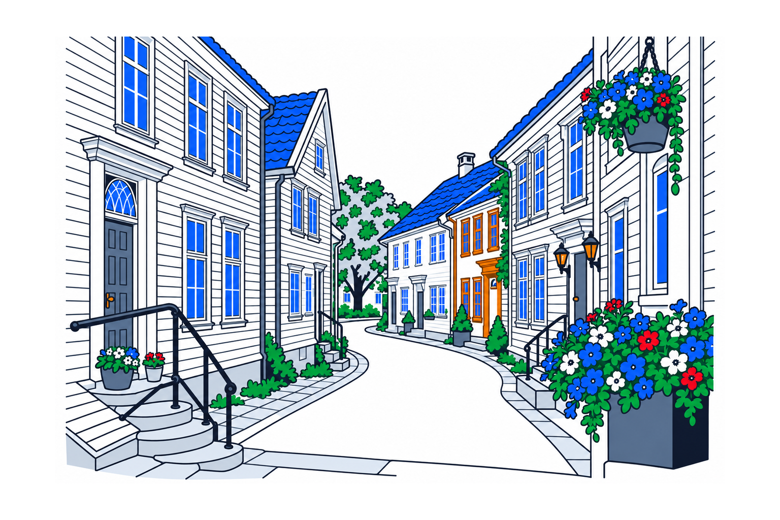 SamfunnPrep illustration showing Hollenderbyen.