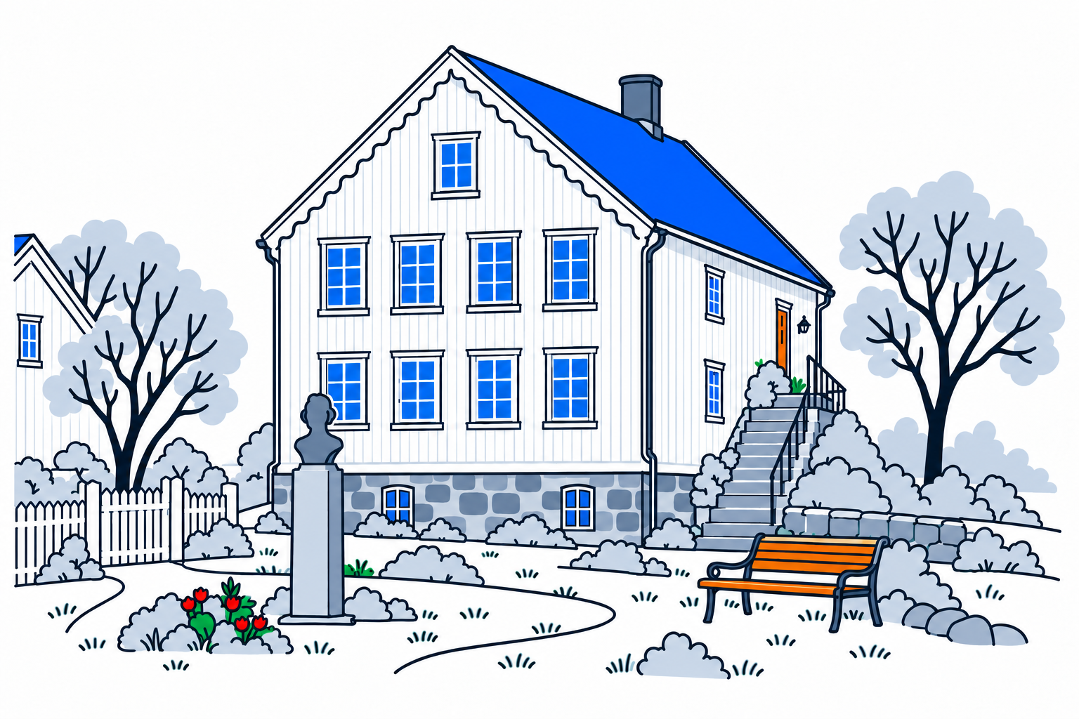 SamfunnPrep illustration showing Ibsen-museet.