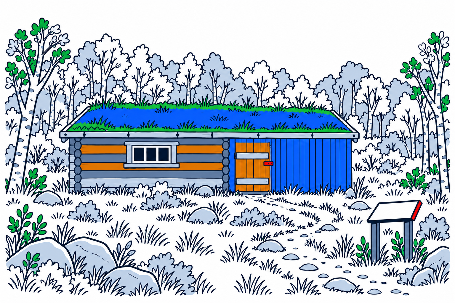 SamfunnPrep illustration of Pantdalssetra in Hattfjelldal’s mountain landscape