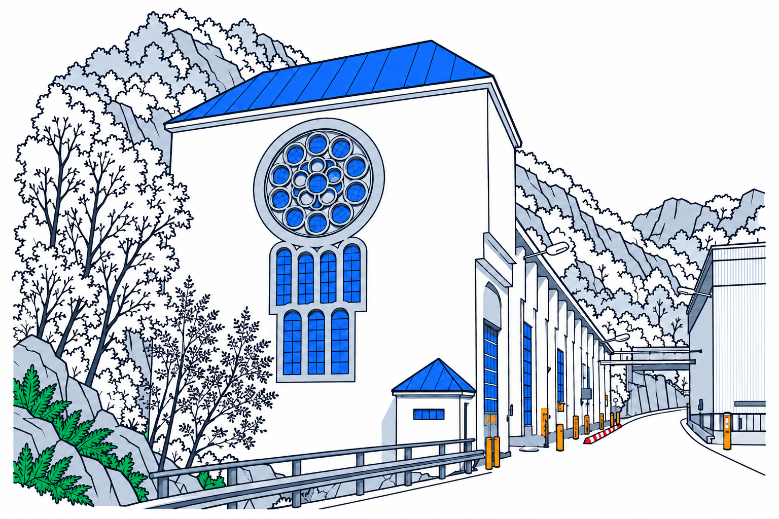 SamfunnPrep illustration showing Vasskraftmuseet.