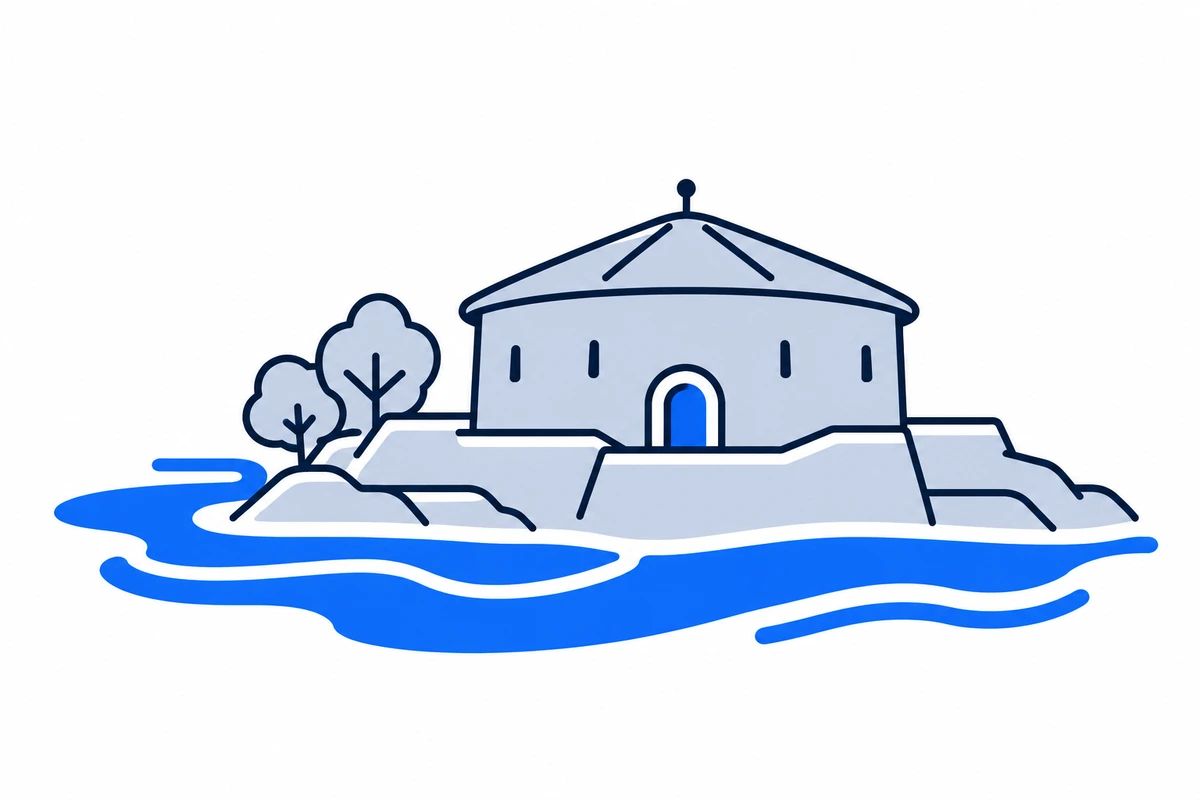 KI-generert illustrasjon: Kristiansand (kommune), Norge · Oversiktsillustrasjon