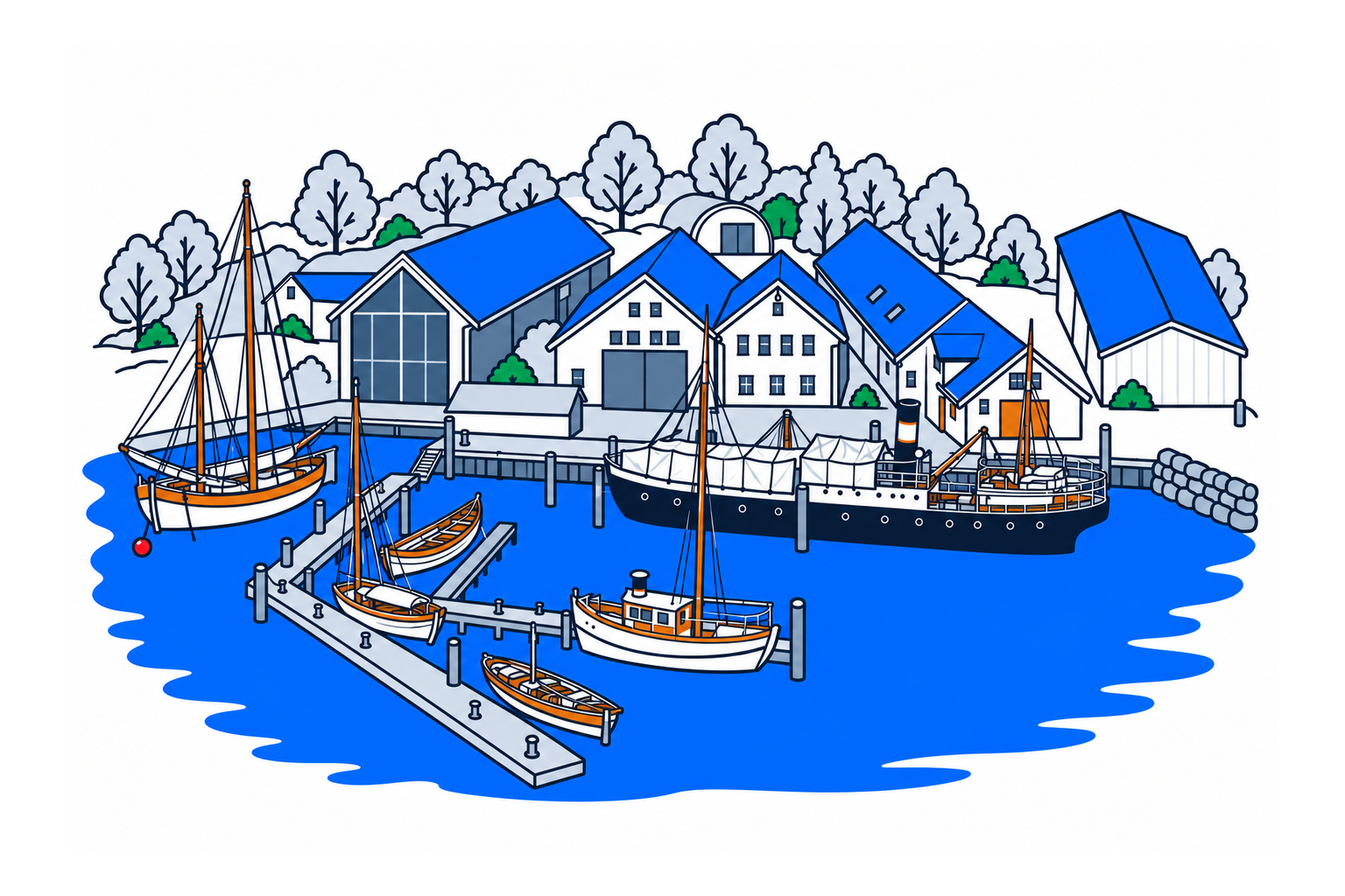 SamfunnPrep illustration showing Hardanger Fartøyvernsenter.