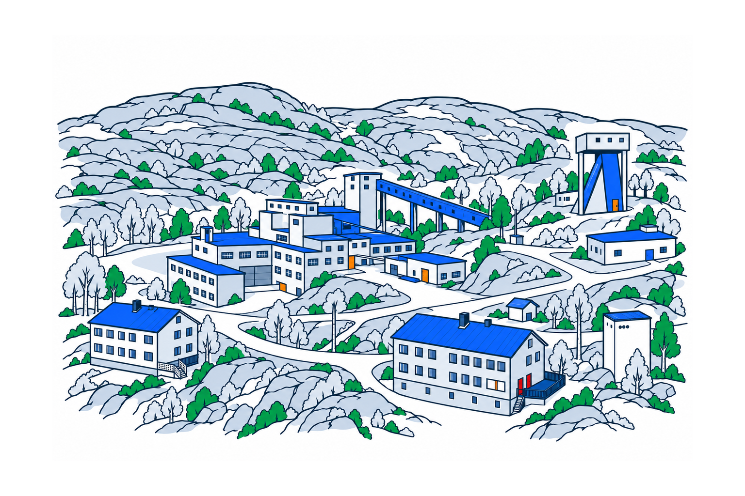 SamfunnPrep illustration showing Knaben gruveby.