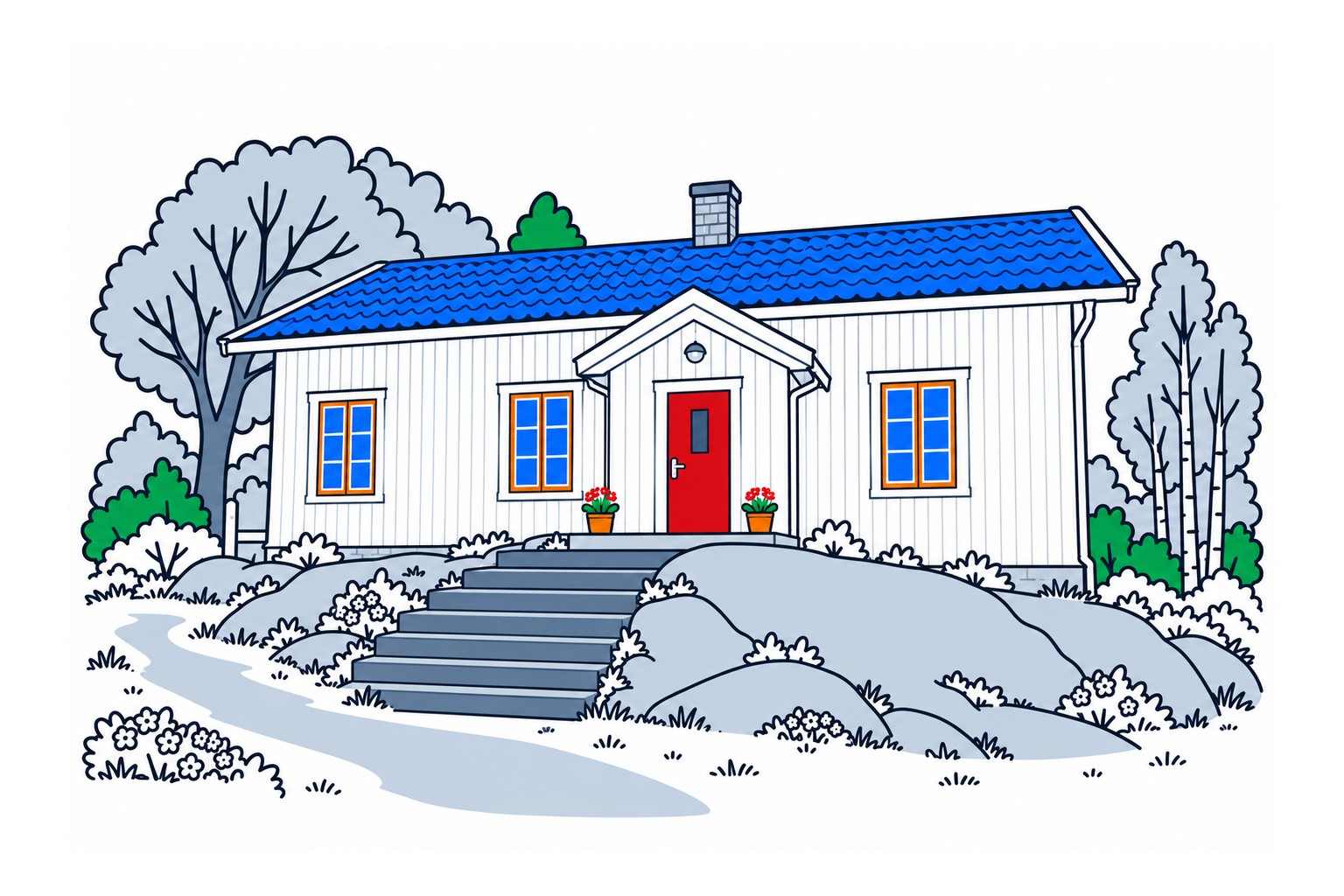 SamfunnPrep illustration: Munchsenteret på Klevfos, Løten. The museum buildings at Klevfos in the artist's birthplace district.