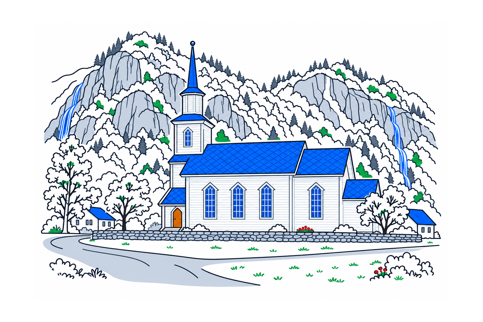 SamfunnPrep illustration showing Mo kyrkje.