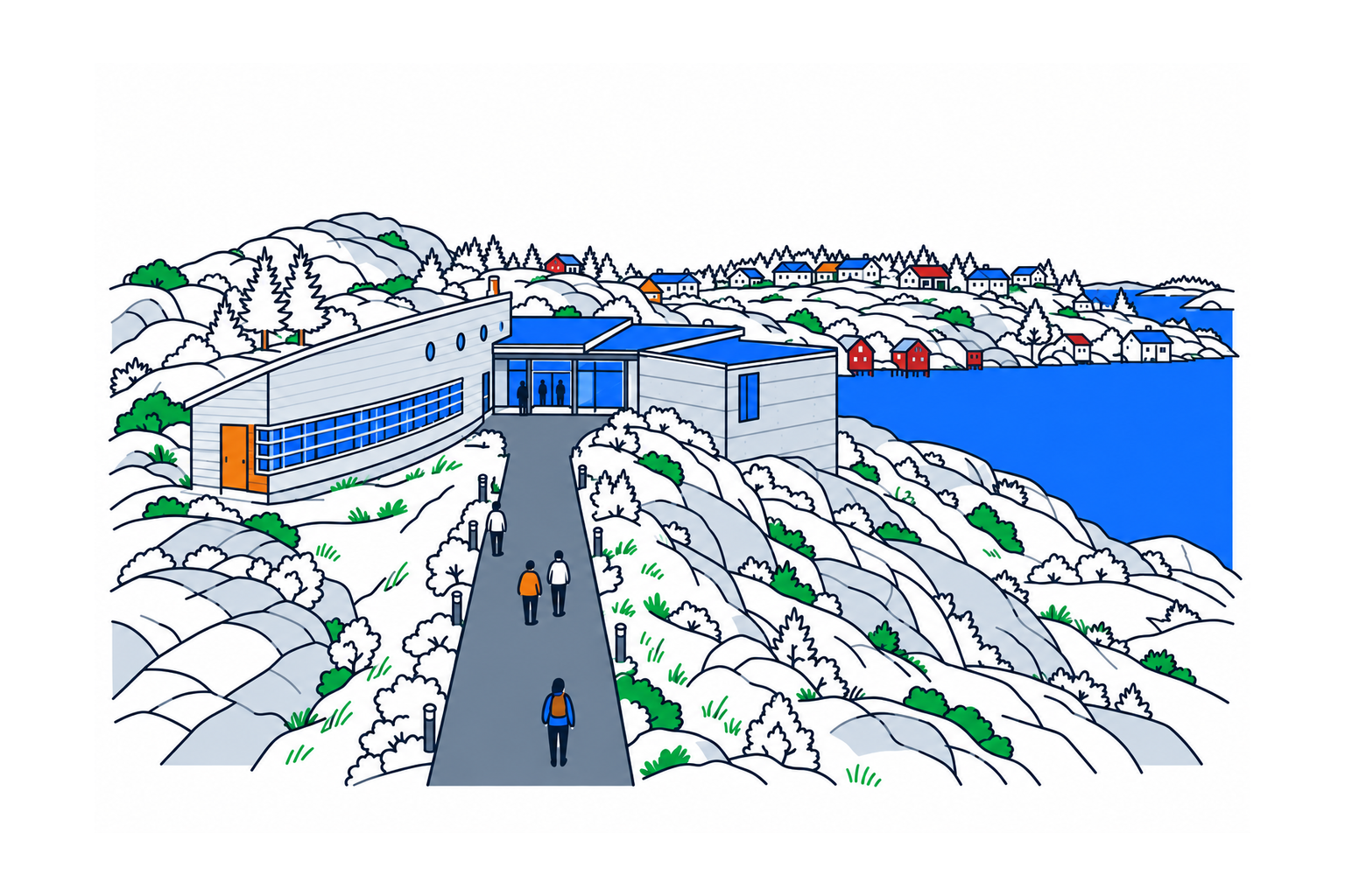 SamfunnPrep illustration showing Nordsjøfartmuseet.