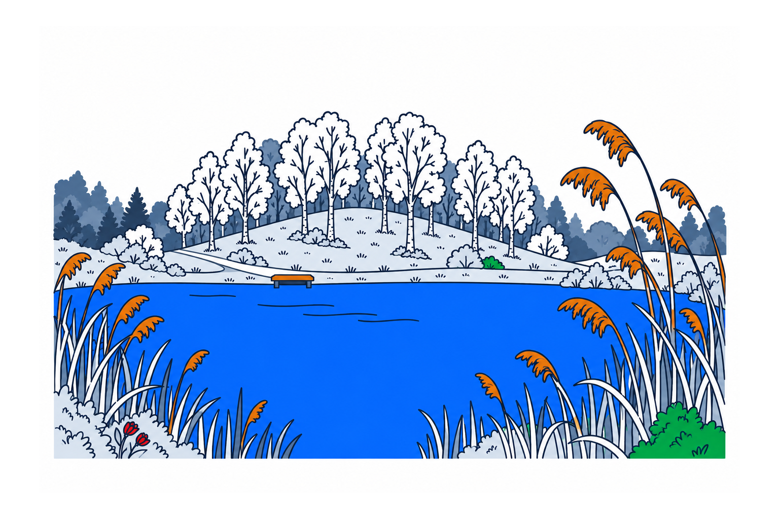 SamfunnPrep illustration: Raknehaugen, Ullensaker. The large prehistoric mound in its open landscape.