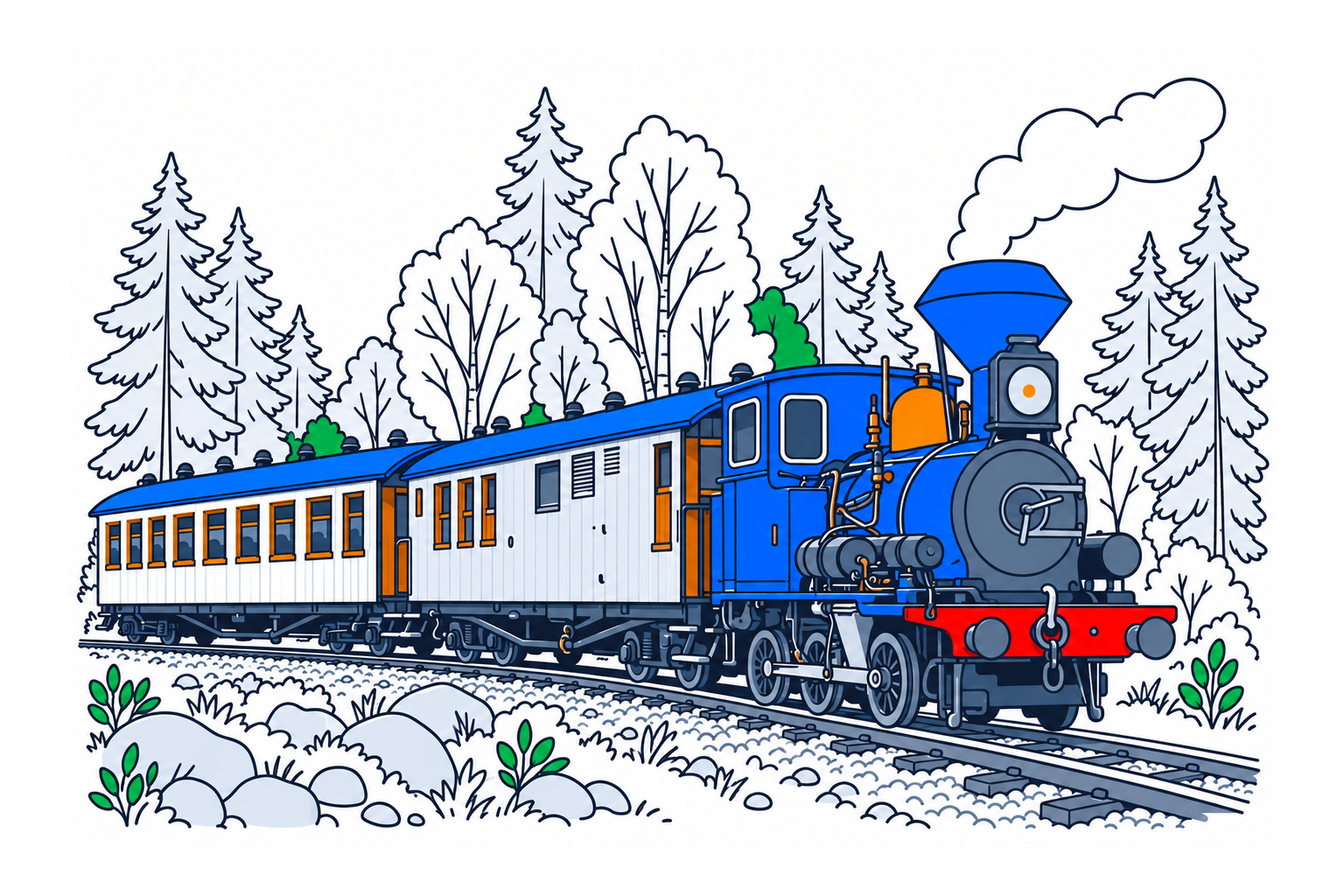 SamfunnPrep illustration showing Setesdalsbanen ved Grovane.